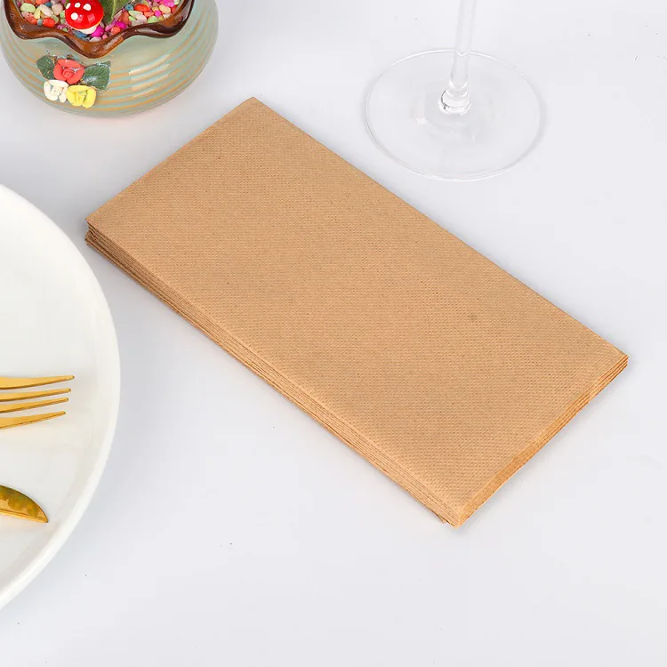 Natural Color Not Bleached Bamboo Pulp Paper Napkins